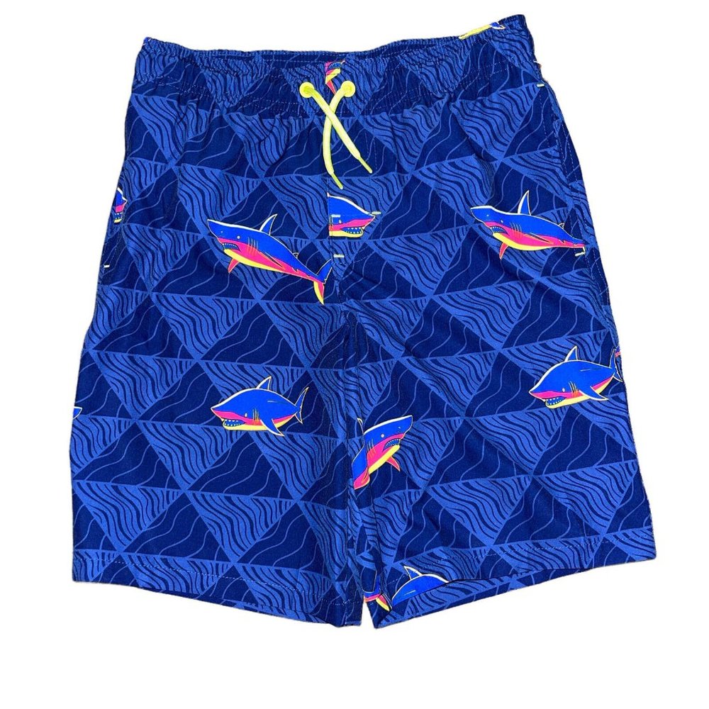 NWT Wonder Nation Boy Shark Swim Trunks XL L XS XL-Husky UPF 50+ Quick Dry NEW